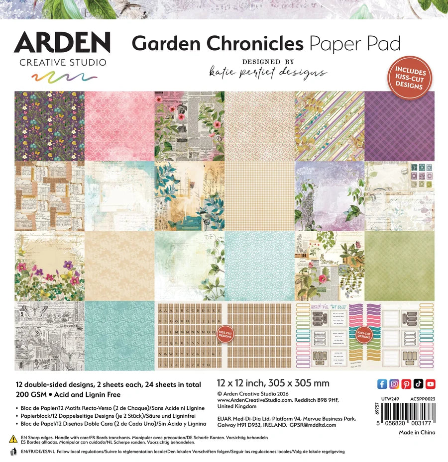 Arden Creative Studio Garden Chronicles 12” x 12” Paper Pad